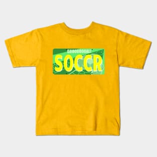 Soccer License Plate Design Kids T-Shirt